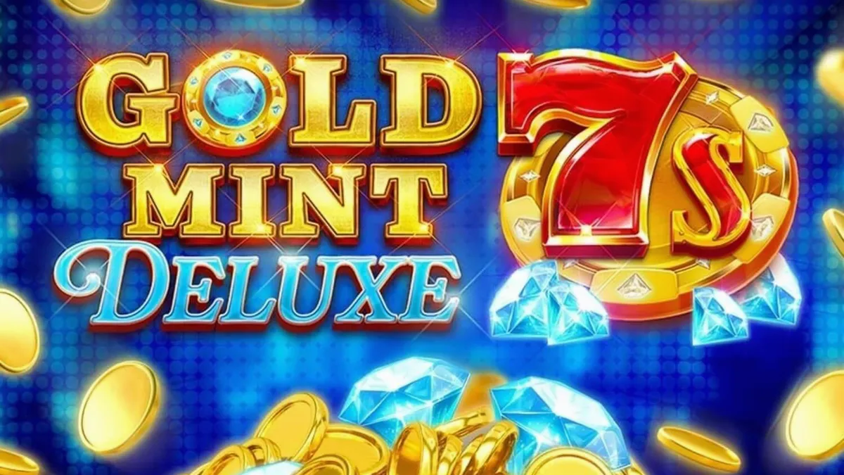 Tampilan visual slot Gold Mint 7s Deluxe dengan tema emas dan permata